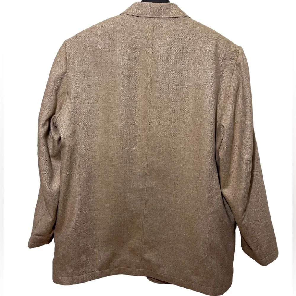 JOS. A. Bank Linen Silk Wool Blend Blazer XL Beige Excellent Condition‎